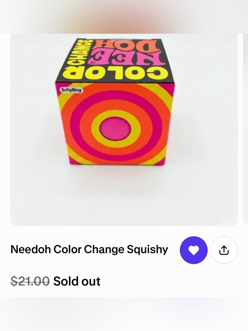 Needoh Color Change, MellowSquish Pink Toothpaste & Peach Squish. Sealed. Auth